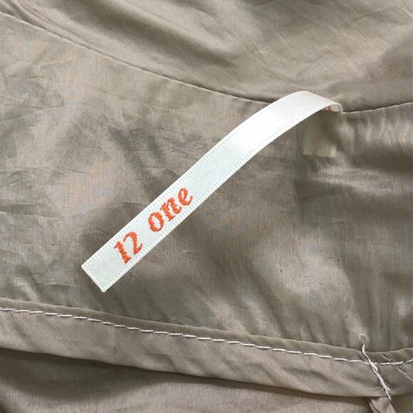 12 One Womens Size M Sheer Parachute Jacket Beige Snap Front Art to Wear Piece - Picture 12 of 16